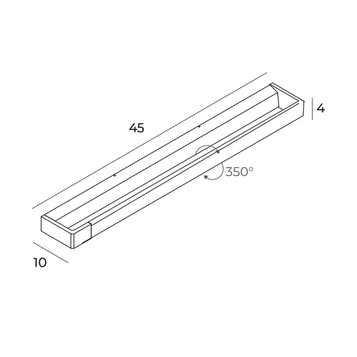 Aplica de perete Flink aurie 45 Cm Ip44 Maxlight W0318