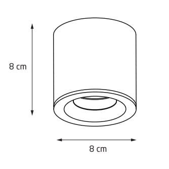 Spot aplicat de exterior Form auriu Gu10 Ip65 Maxlight C0217