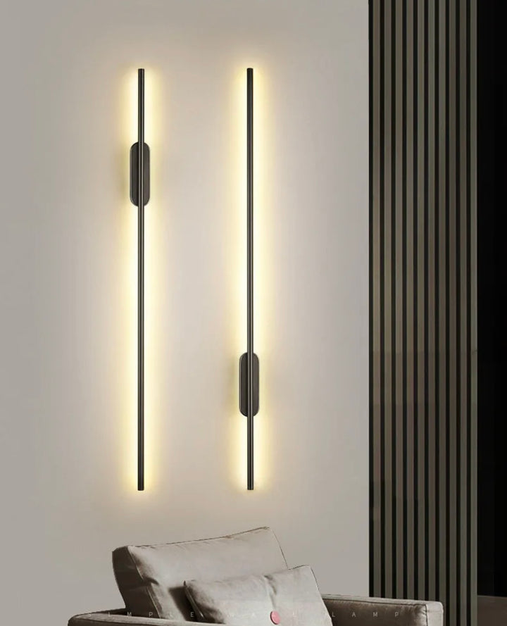 Aplica de perete liniara neagra LED Chass