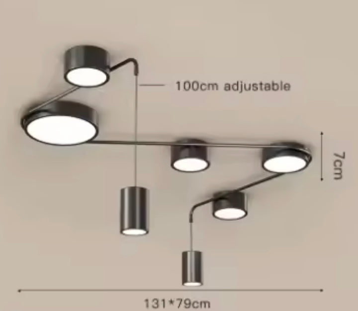 Plafoniera minimalista neagra Led Spot
