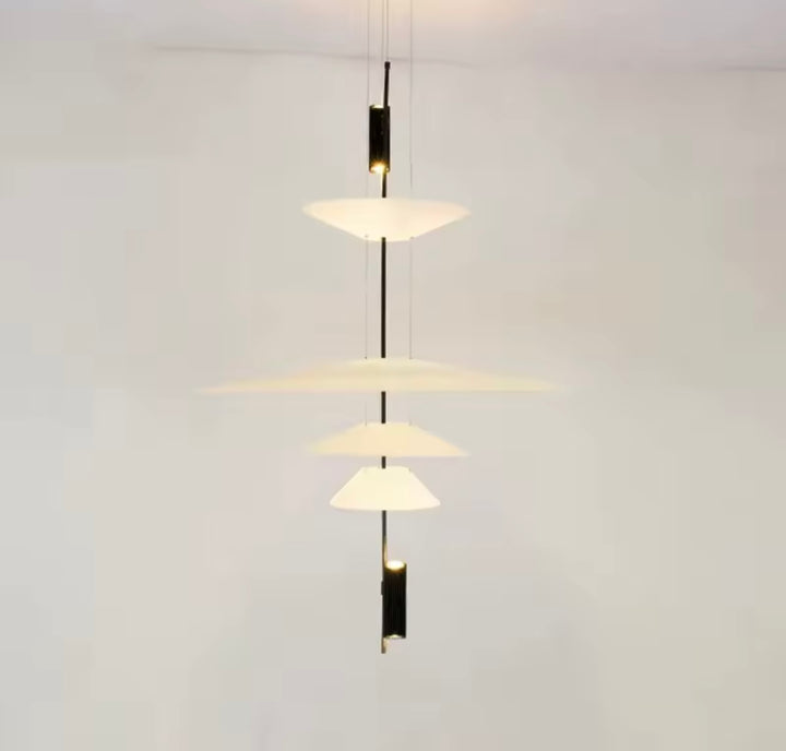 Lustra de design formata din discuri cu spot led Nordic Ufo