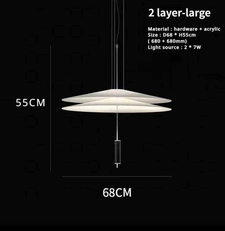Lustra de design formata din discuri cu spot led Nordic Ufo