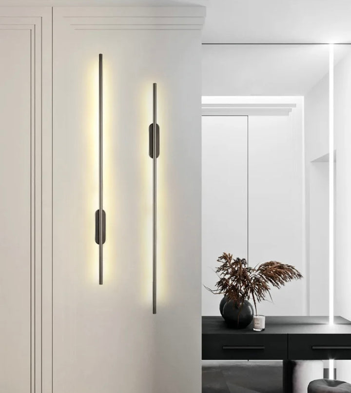 Aplica de perete liniara neagra LED Chass