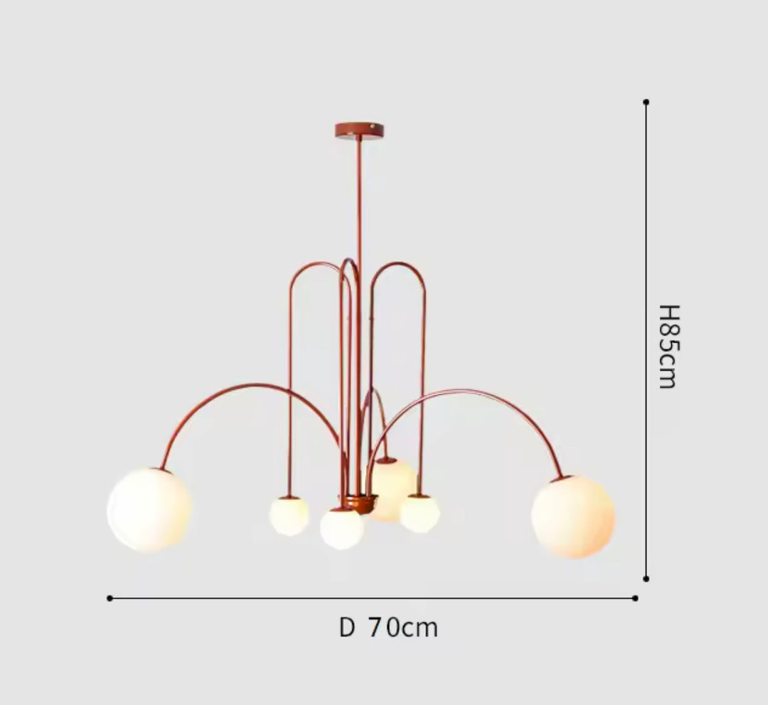 Lustra de design metal cu abajuri alb mat Pipe