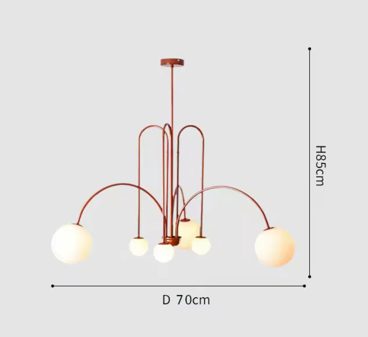 Lustra de design metal cu abajuri alb mat Pipe