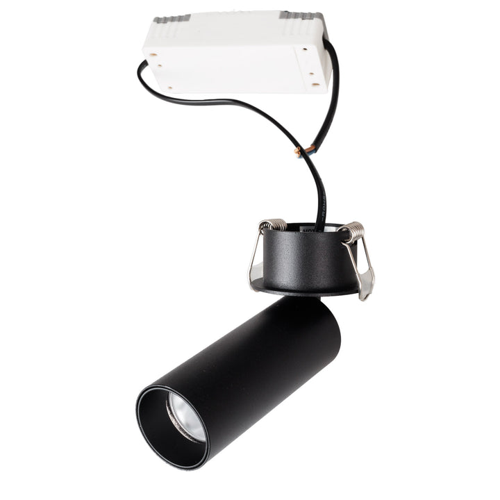 Spot incastrat Halo C negru Maxlight H0125