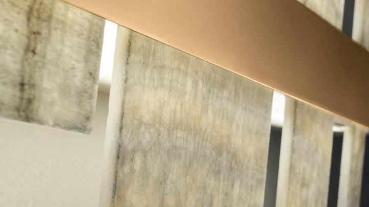 Lustra suspendata liniara cu onix natural Honicé