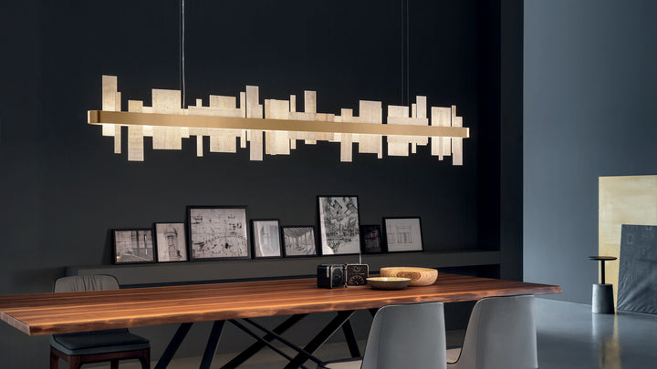Lustra suspendata liniara cu onix natural Honicé