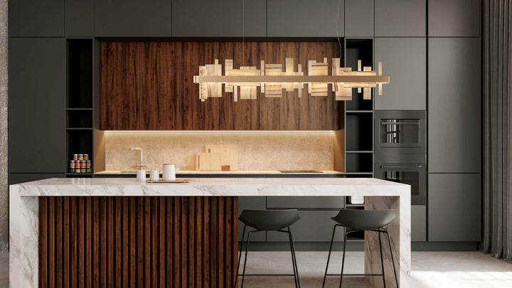 Lustra suspendata liniara cu onix natural Honicé