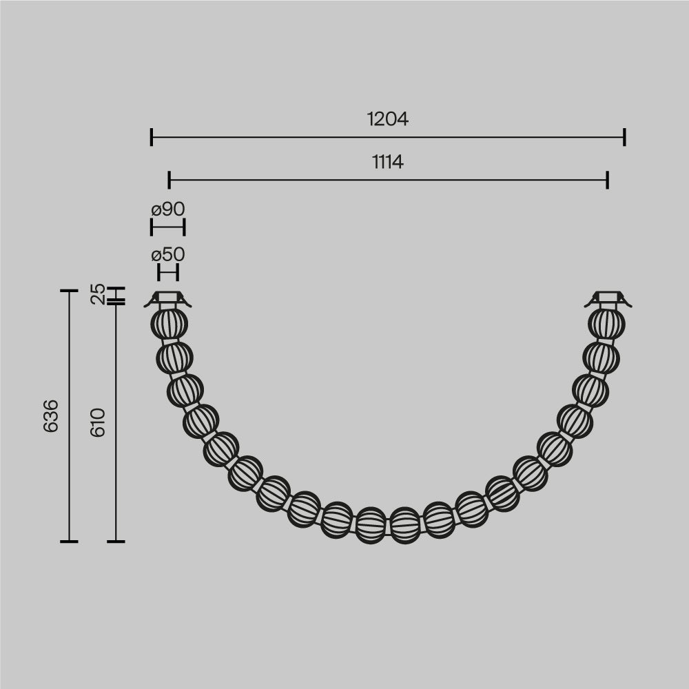 Suspensie eleganta fixare tavan Amulet Maytoni