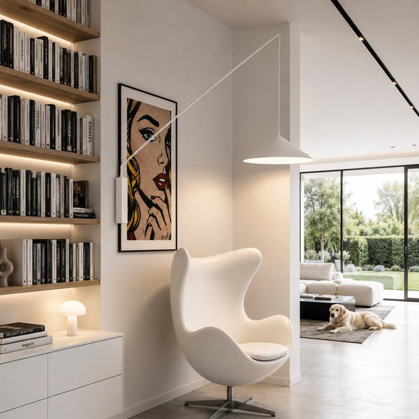 Aplica de perete in forma de undita cu abajurul pe fir by Step into design