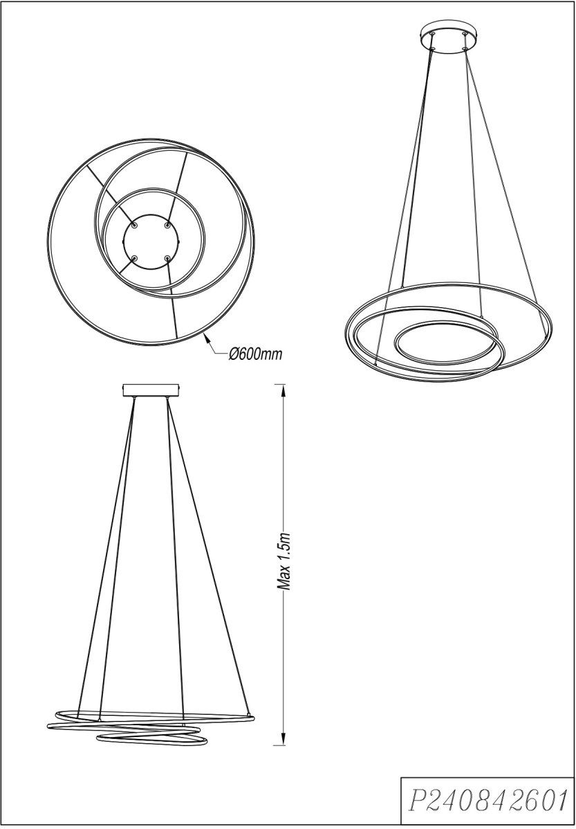 Lustra led rotunda Zephyra