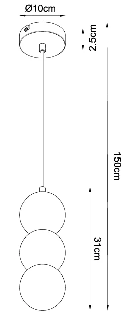 Pendul 3 pietre Malachit ALICE G9 MAXLIGHT P0665
