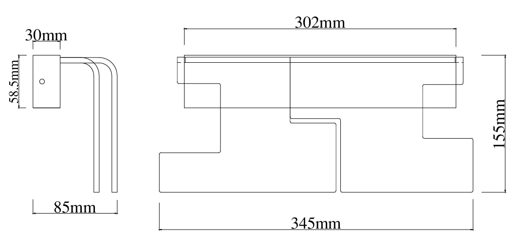 Aplica de perete efect sticla  EVEREST 7W MAXLIGHT W0442