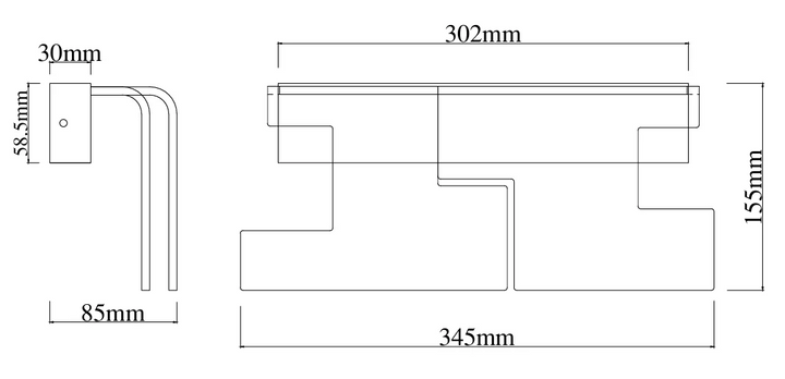 Aplica de perete efect sticla  EVEREST 7W MAXLIGHT W0442