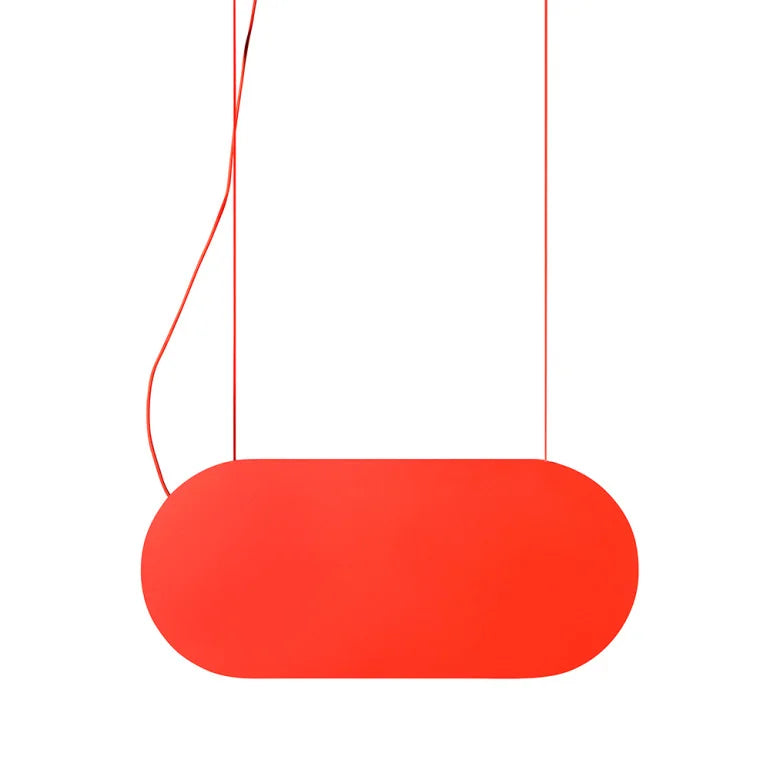 Lustra suspendata masa dining Malumi A Red-Orange
