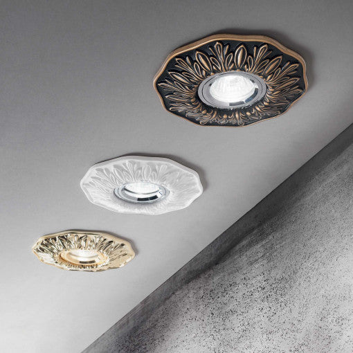 Spot alb elegant incastrat Polka Ideal lux