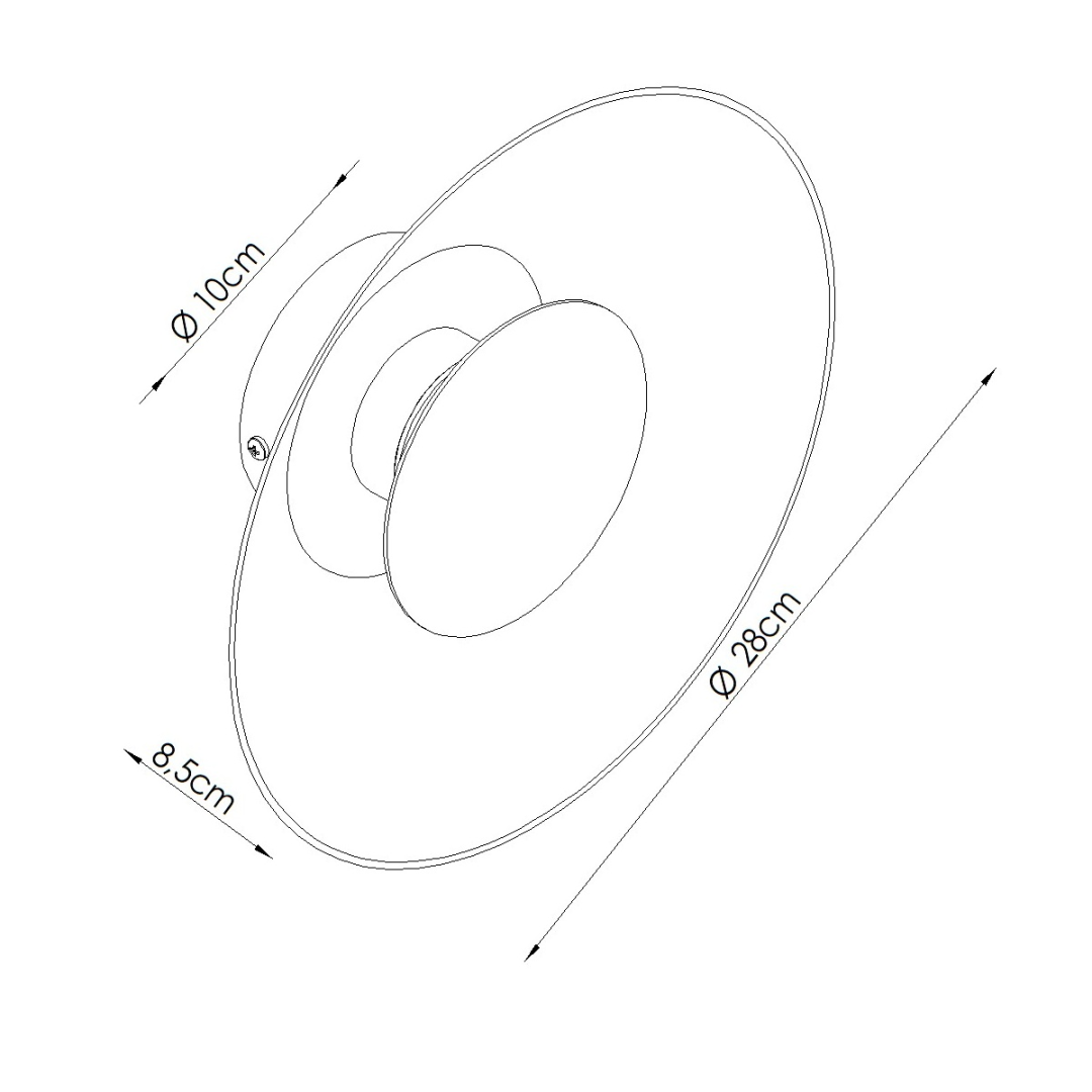 Aplica de perete rotunda sticla Astro LED 3000K
