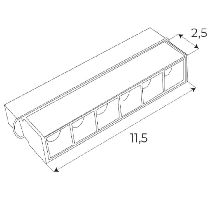 Spot linear Grid 11cm  On/Off Maxlight M0003N Magnetic