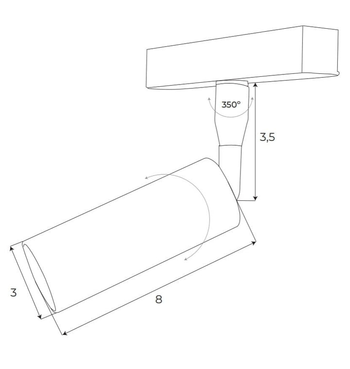 Spot magnetic 4.7W On/Off Maxlight M0008N