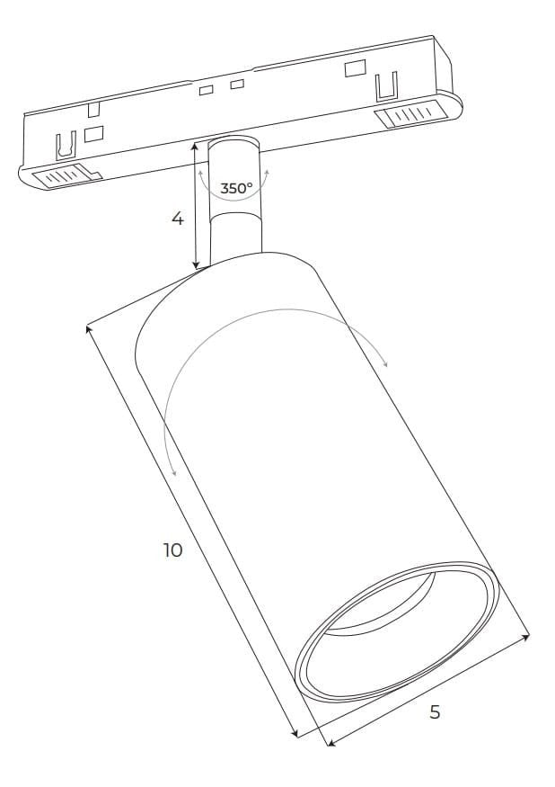 Spot magnetic 9.4w DaliMaxlight M0009D