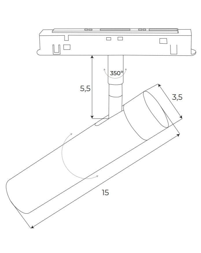 Spot magnetic 7.9W Dali Maxlight M0011D