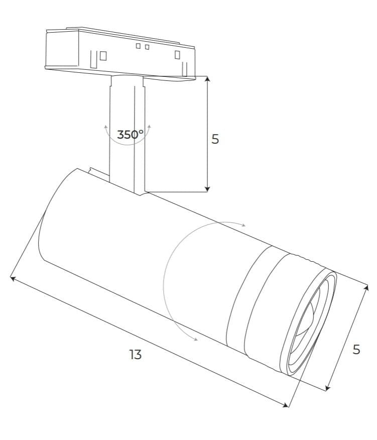 Spot magnetic Zoom Zigbee Maxlight M0013Z