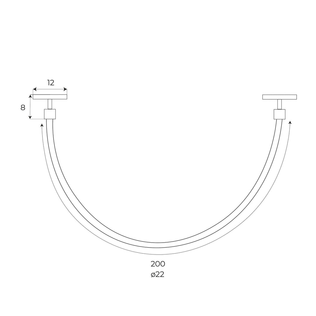 Corp de iluminat Tube 2meters On/Off Maxlight M0022N Magnetic