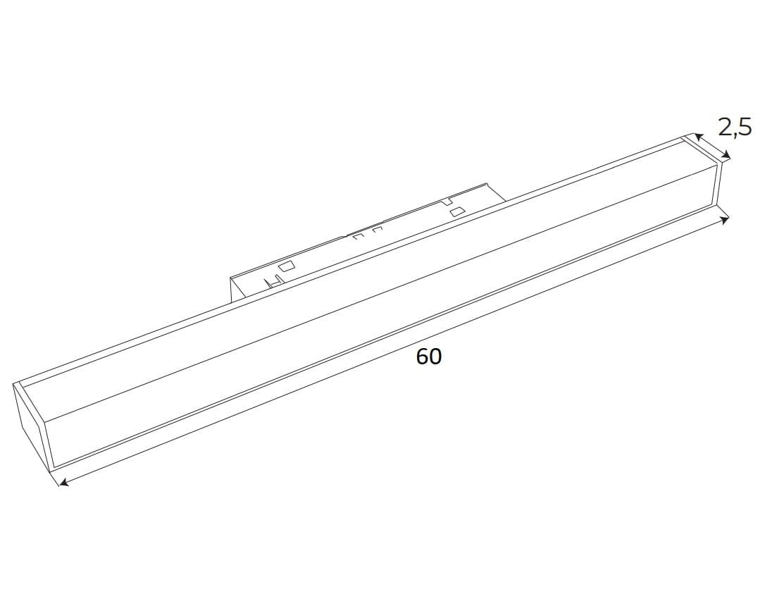 Spot liniar magnetic 60cm Zigbee Maxlight M0024Z