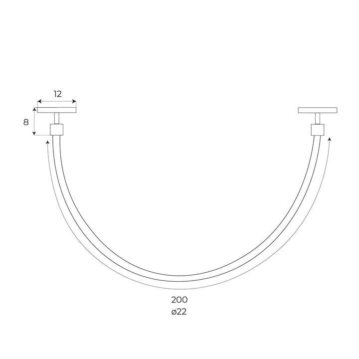 Spot magnetic Tube 2m On/Off Maxlight M0036N