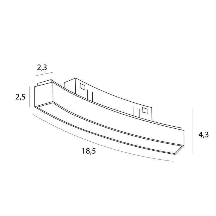Spot magnetic Arc line Zigbee negru Maxlight M0037Z