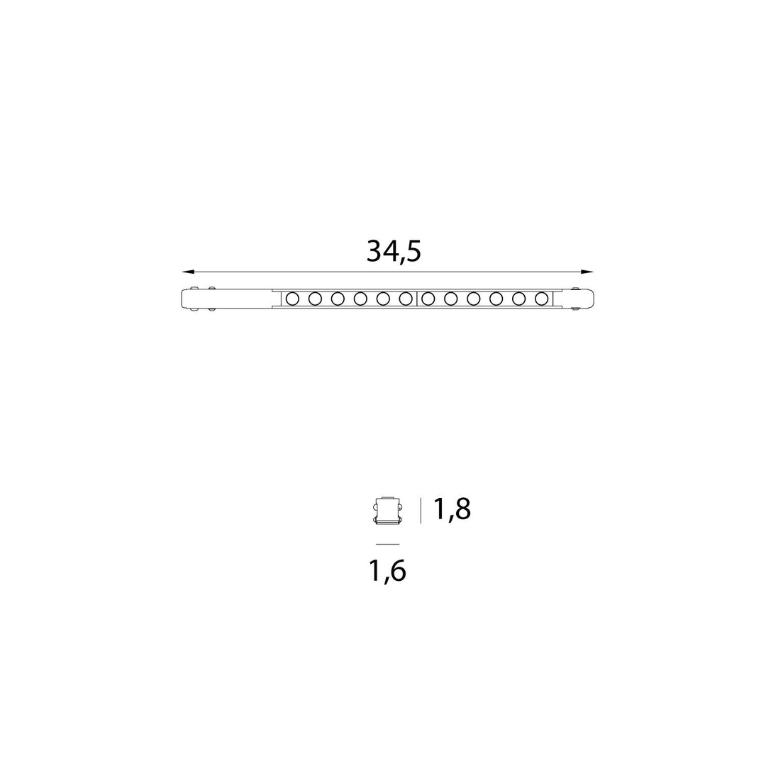 Spot liniar magnetic Flat Grid 35cm On/Off Maxlight M0053N