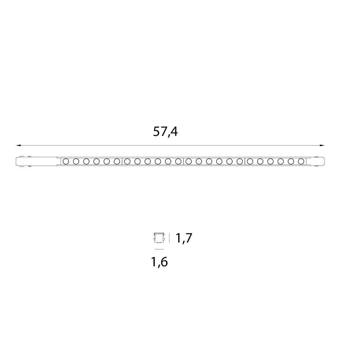 Spot liniar magnetic Flat Grid 61cm On/Off Maxlight M0055N