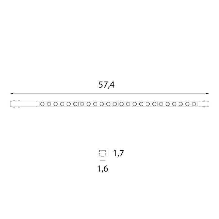 Spot liniar magnetic Flat Grid 61cm On/Off Maxlight M0055N