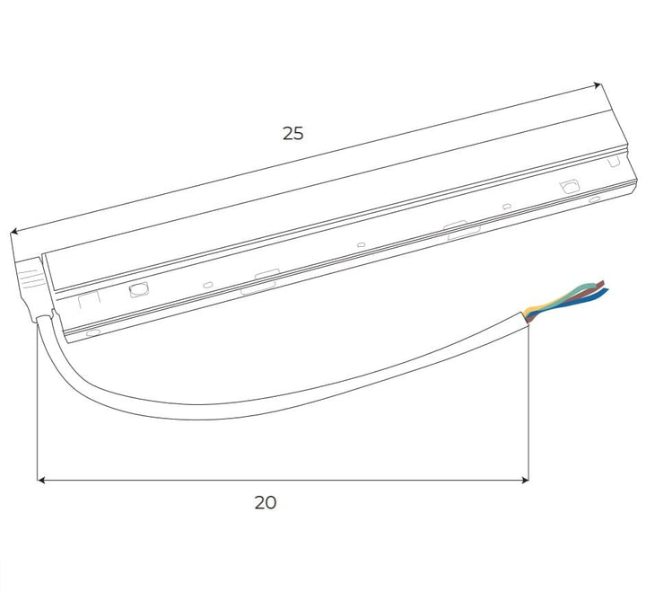 Sursa alba cu montaj pe sina 100W Maxlight MA0021