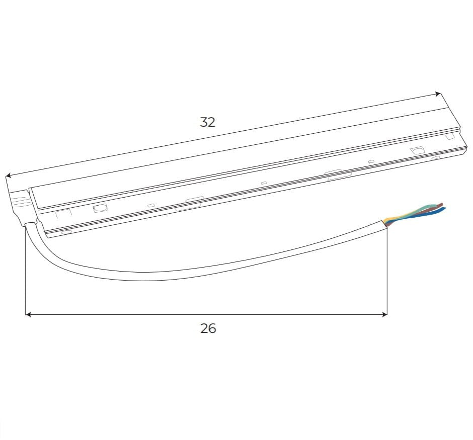 Sursa alba cu montaj pe sina 200W Maxlight MA0022