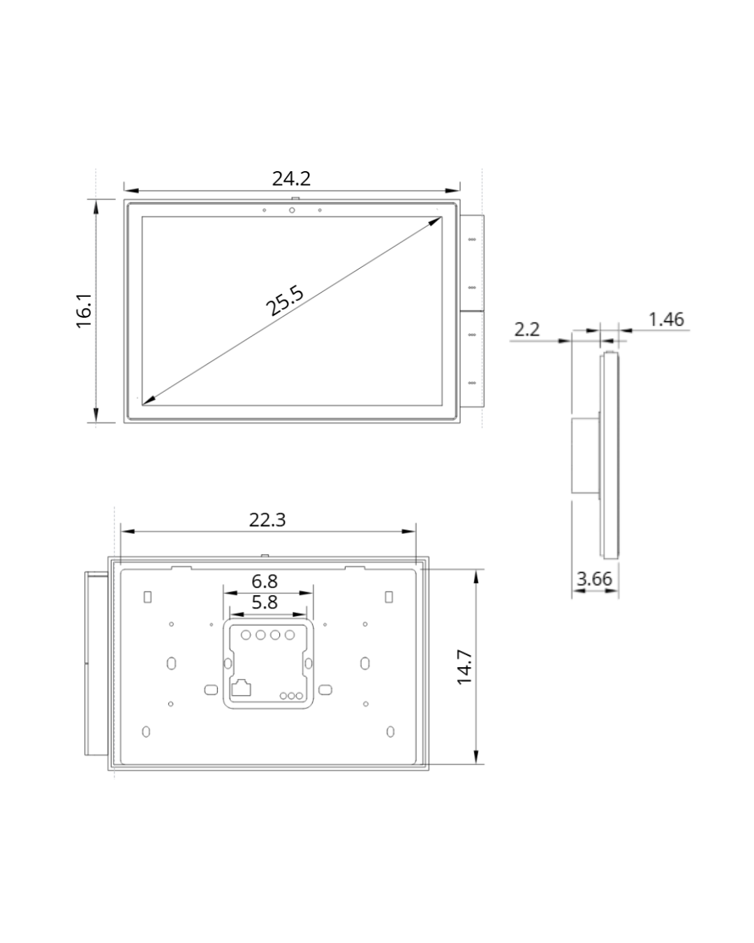 Magnetic Control panel Zigbee/Tuya Maxlight MA0035