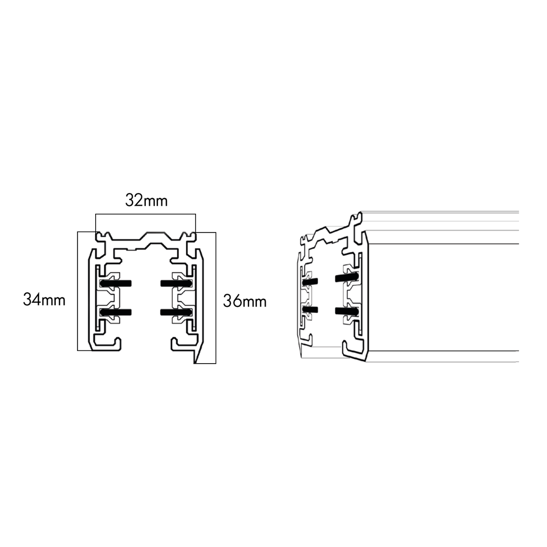 Sina alba 100 cm Maxlight MHT1-100-WH 3-circuits