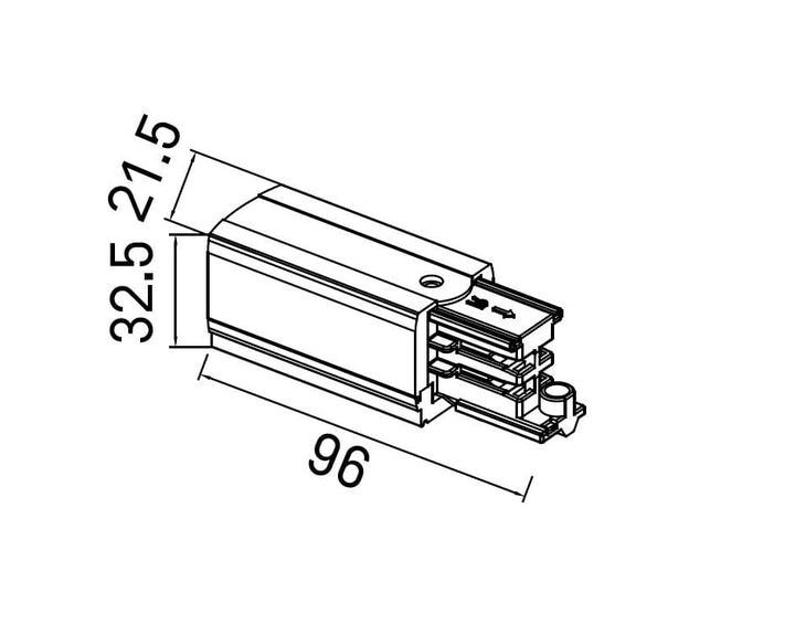 Adaptior electric alb dreapta Maxlight MHT1-C/R-WH