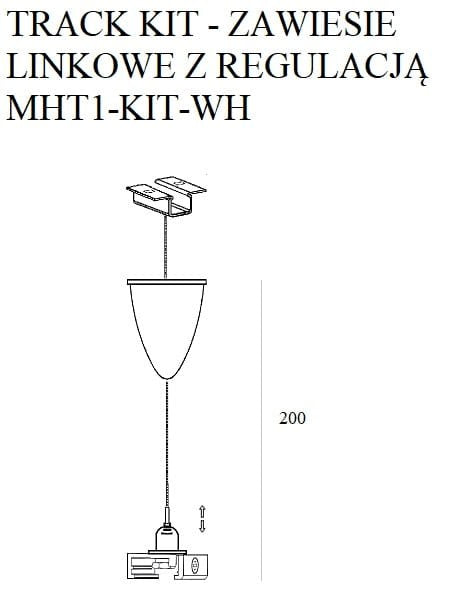 Kit 2m negru suspendare sina Maxlight MHT1-KIT-BK