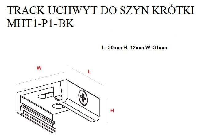Suport scurt prindere sina alb Maxlight MHT1-P1-WH