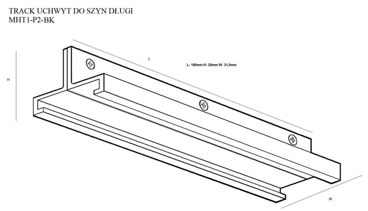 Suport prindere sina negru Maxlight MHT1-P2-Bk