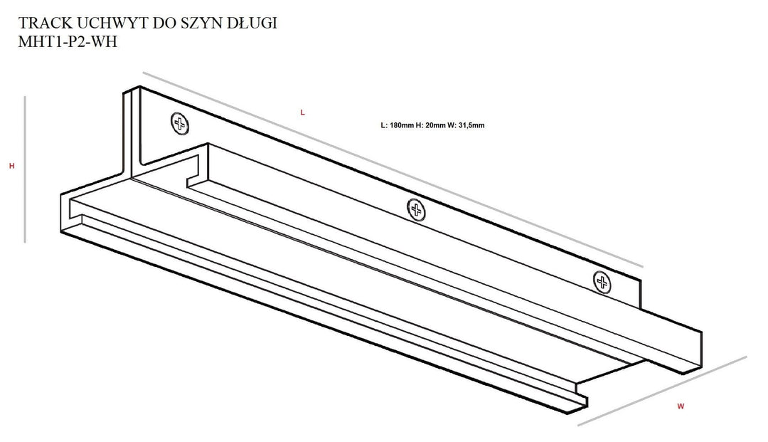 Suport prindere sina alb Maxlight MHT1-P2-WH