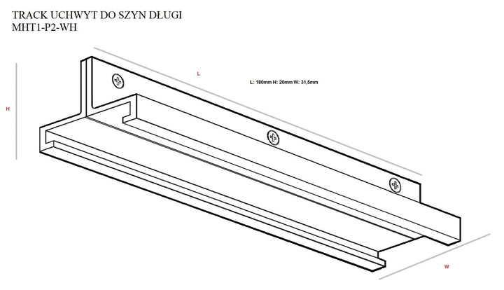 Suport prindere sina alb Maxlight MHT1-P2-WH