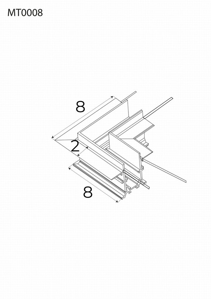 Conector 90° pentru sine incastrate Maxlight MT0008