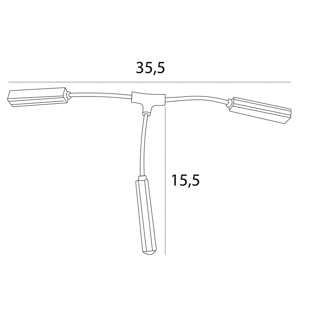 Conector electric pentru sina magnetica in forma de T alb Maxlight MT0035