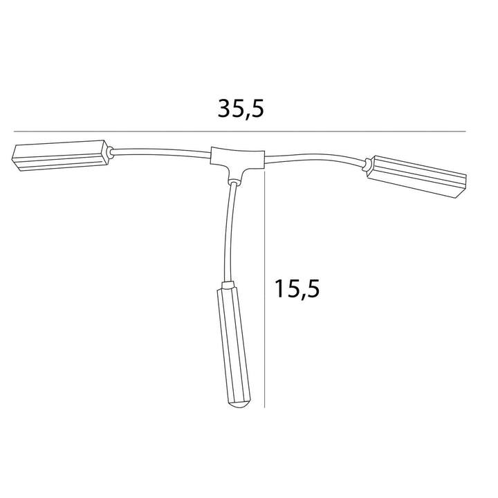 Conector electric pentru sina magnetica in forma de T alb Maxlight MT0035