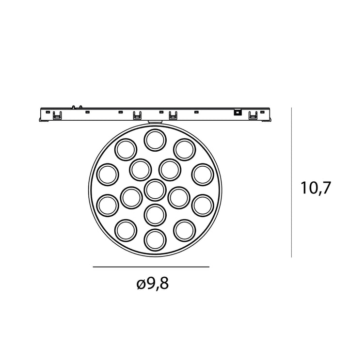 Spot rotund grid 12W/ Zigbee MAXLIGHT N0012Z Micro11