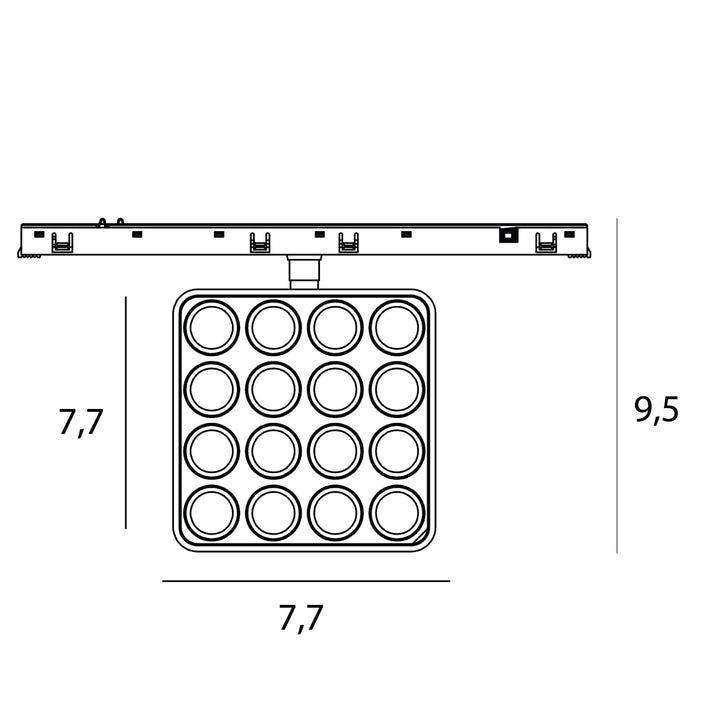 Spot grid 12W On/Off MAXLIGHT N0013N  Micro11