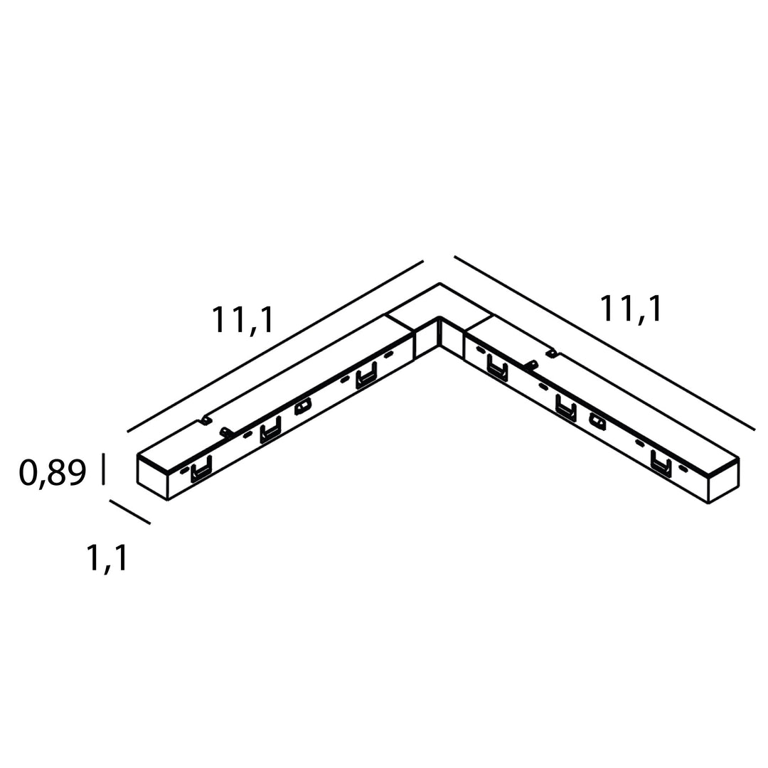 Conector 90° sina aplicata MAXLIGHT NA0003 Micro11